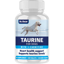 Load image into Gallery viewer, Taurine Supplement for Dogs, 2X More Taurine (500mg per 25lbs weight) vs. Most Competitors. 2in1 with L-Carnitine*